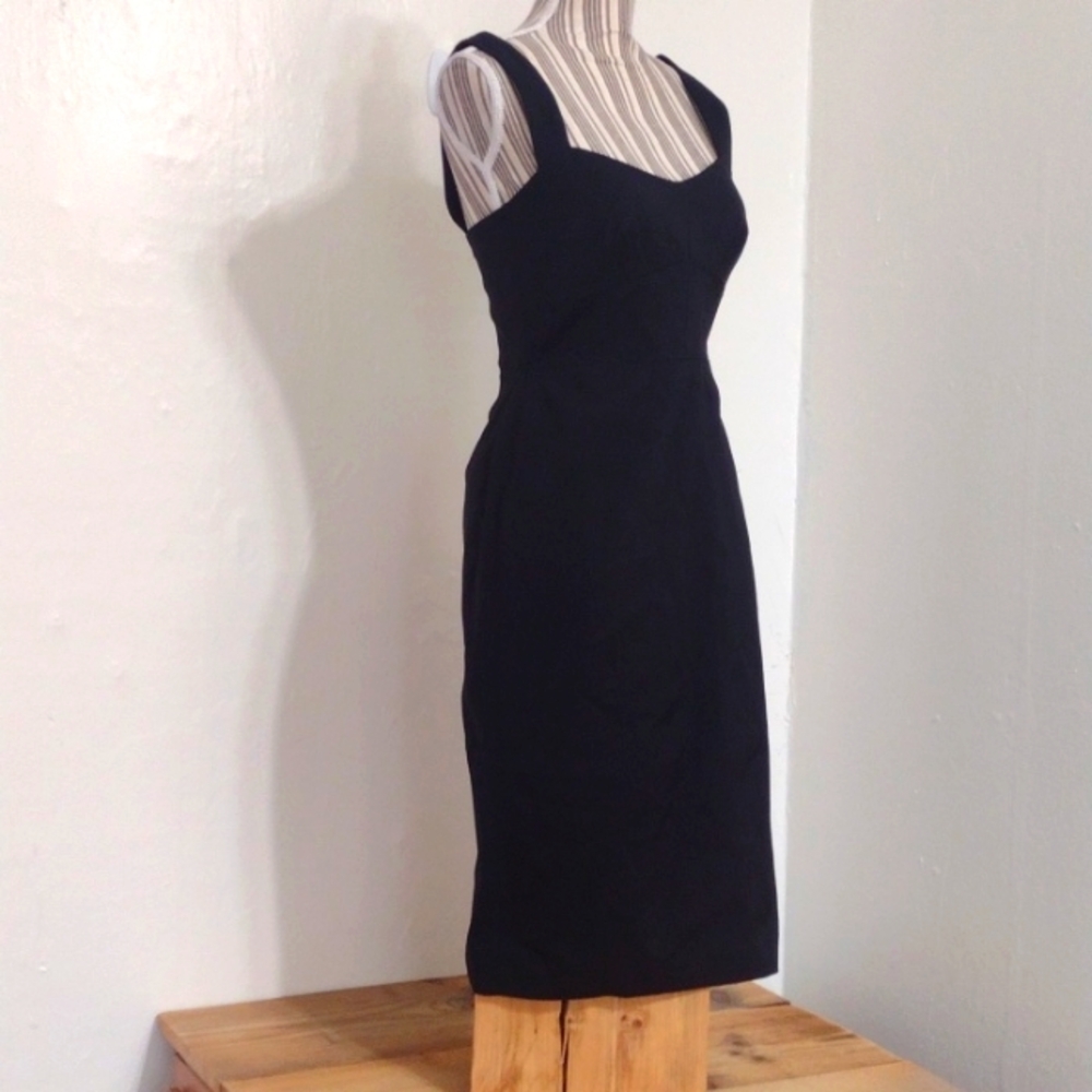 J. Crew Black Midi Dress